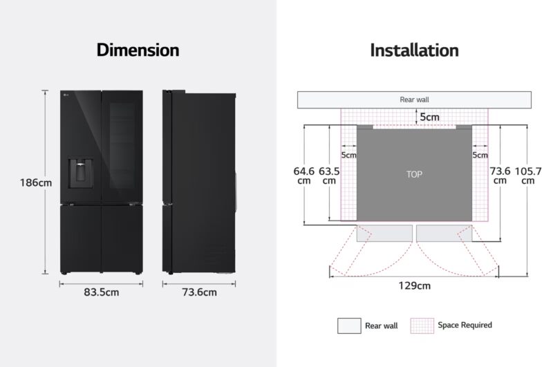 ตู้เย็น Multi-Door 21.6 คิว GV-K25FFGEB Smart Inverter Compressor - Image 5